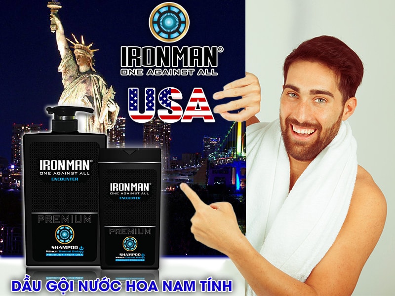 Dầu Gội Ironman Việt Nam - Dầu gội thơm cho nam lưu hương thơm cả ngày cho phái mạnh