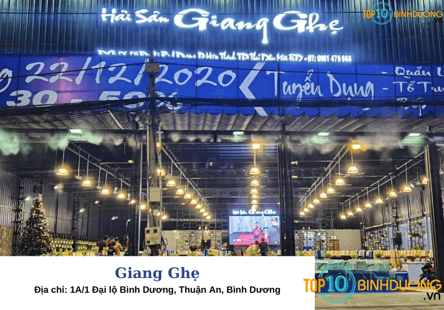 Giang Ghẹ - Nhà hàng hải sản Bình Dương