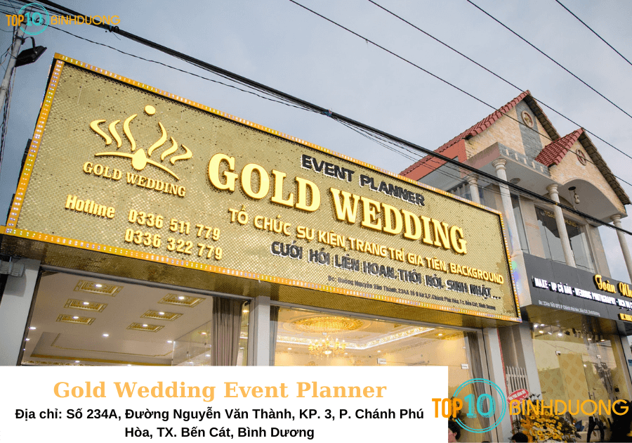 Gold Wedding - trang trí tiệc cưới bình dương