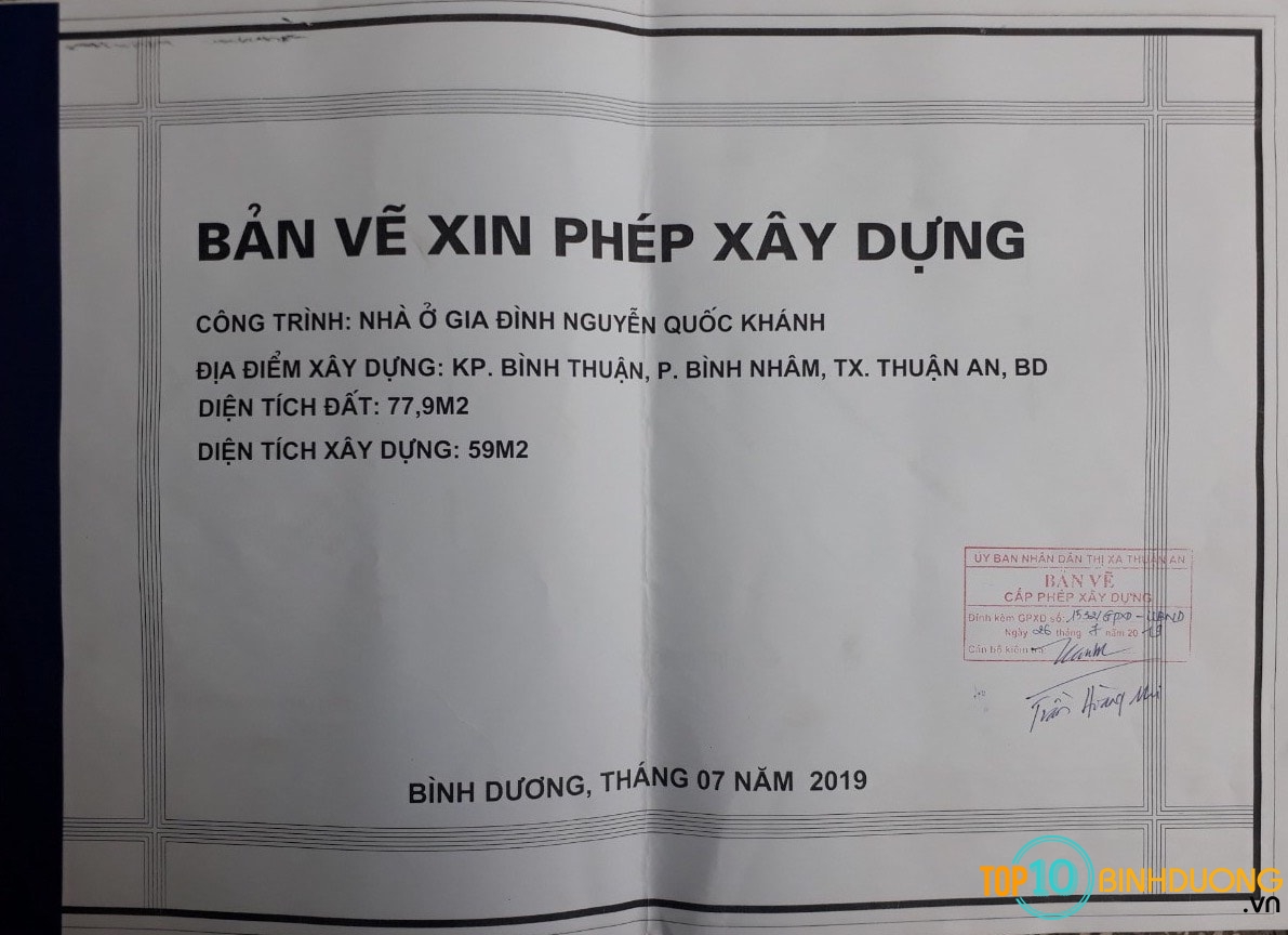 Bản vẽ giấy phép xây dựng